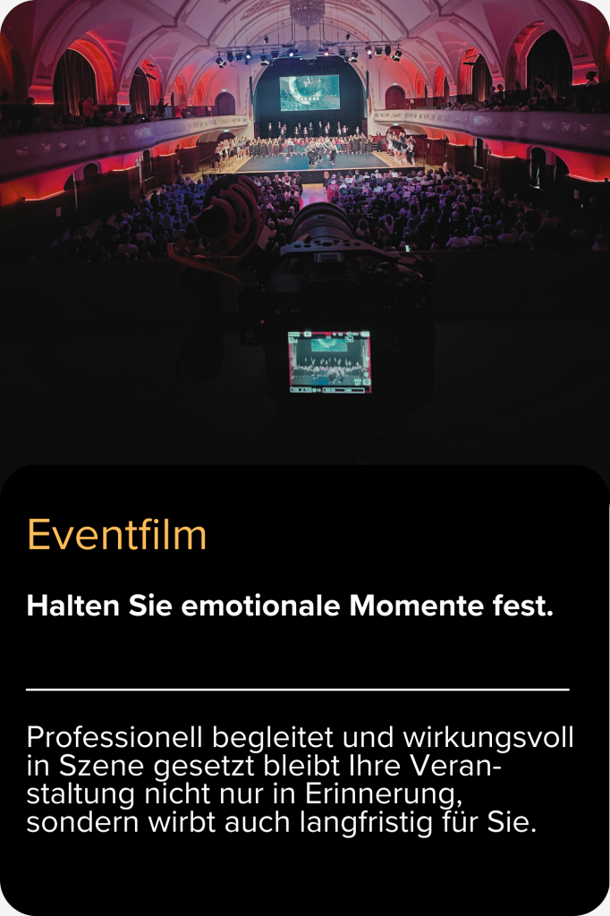 Hier sind Sie der Dreh- und Angelpunkt! 5 Eventfilm